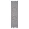 NAAR Guros Collection 2X8 Gray/White /Medallion Indoor/Outdoor Area Rug
