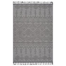 NAAR Guros Collection 6X9 White/White /Traditional Indoor/Outdoor Area Rug
