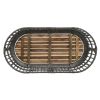TREXM 4-Piece Rattan Outdoor Patio Conversation Set with Seating Set for 5 and Coffee Table for Porch, Backyard and Garden (Grey)