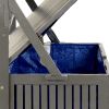 Storage Box with Trellis Gray 39"x19.7"x63" Solid Wood Acacia