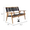 Patio Furniture Set Black Rope Furniture Set,Outdoor Conversation Sectional for Backyard Poolside, Garden