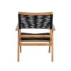 Patio Furniture Set Black Rope Furniture Set,Outdoor Conversation Sectional for Backyard Poolside, Garden