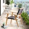 Patio Furniture Set Black Rope Furniture Chairs for 2 and One Table,Outdoor Conversation Sectional for Backyard Poolside, Garden