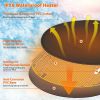 6.49in Bird Bath Deicer Outdoor Winter Water Heater Thermostatically Controlled Ice Melting Mat IPX8 Waterproof Birdbath Heater for Patio Yard