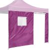 10x10ft EZ Canopy Gazebo Silver Coated Side Wall With Windows & Door/Vivid Viola