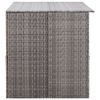 Patio Storage Box Gray 59.1"x39.4"x39.4" Poly Rattan