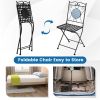 3 Pieces Patio Bistro Set Outdoor Furniture Mosaic Table Chairs