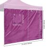 10x10ft EZ Canopy Gazebo Silver Coated Side Wall With Windows & Door/Vivid Viola