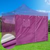 10x10ft EZ Canopy Gazebo Silver Coated Side Wall With Windows & Door/Vivid Viola