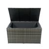 Outdoor Storage Box, 200 Gallon Wicker Patio Deck Boxes with Lid, Outdoor Cushion Storage for Kids Toys, Pillows, Towel