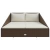 Garden Bed Brown 43.3"x78.7" Poly Rattan