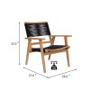 Patio Furniture Set Black Rope Furniture Set,Outdoor Conversation Sectional for Backyard Poolside, Garden