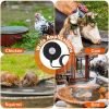 6.49in Bird Bath Deicer Outdoor Winter Water Heater Thermostatically Controlled Ice Melting Mat IPX8 Waterproof Birdbath Heater for Patio Yard
