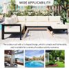 U-shaped multi-person outdoor sofa set, suitable for gardens, backyards, and balconies.