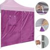 10x10ft EZ Canopy Gazebo Silver Coated Side Wall With Windows & Door/Vivid Viola