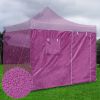 10x10ft EZ Canopy Gazebo Silver Coated Side Wall With Windows & Door/Vivid Viola