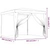 Party Tent with 4 Mesh Sidewalls Green 9.8'x9.8' HDPE
