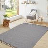 NAAR Guros Collection 6X9 White /Geometric Indoor/Outdoor Area Rug