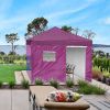 10x10ft EZ Canopy Gazebo Silver Coated Side Wall With Windows & Door/Vivid Viola