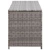 Patio Storage Box Gray 59.1"x19.7"x23.6" Poly Rattan
