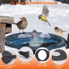 6.49in Bird Bath Deicer Outdoor Winter Water Heater Thermostatically Controlled Ice Melting Mat IPX8 Waterproof Birdbath Heater for Patio Yard