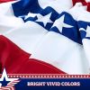1 Pack USA Pleated Fan Flag 3x6 Feet American USA Bunting Decoration Flags PRINTED Patriotic Stars & Stripes with Canvas Header and Brass Grommets