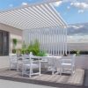 70.87inch Rectangular Dining Table with X-shape Aluminum Table Leg/Metal Base, White