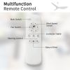 38 Inch Ceiling Fan Without Light, Modern Indoor Outdoor Ceiling Fans with DC Motor Remote Control for Bedroom, Living Room