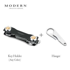 2023 Modern-Brand Aluminum Key Wallet DIY Keychain EDC Pocket Key Holder Key Organizer (Color: holder hang)