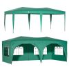 10 x 20 ft Heavy Duty Awning Canopy Pop Up Gazebo Marquee Party Wedding Event Tent with 6 Removable Sidewalls & Carry Bag