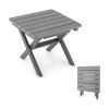Outdoor Folding Side Table Foldable Weather-Resistant HDPE Adirondack Table
