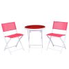 3 Pieces Patio Folding Bistro Set for Balcony or Outdoor Space
