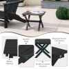 Outdoor Folding Side Table Foldable Weather-Resistant HDPE Adirondack Table
