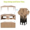 10 x 20 ft Heavy Duty Awning Canopy Pop Up Gazebo Marquee Party Wedding Event Tent with 6 Removable Sidewalls & Carry Bag