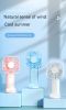Mini handheld folding small fan big wind student office white collar indoor outdoor portable USB charging electric fan long life