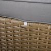 Customizable Outdoor Patio Furniture Set, Wicker Furniture Sofa Set with Thick Cushions, Suitable for Backyard, Porch.