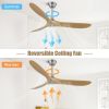 60 Inch Outdoor Ceiling Fan Without Light 3 ABS Blade with Smart APP Control