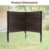 Outdoor Privacy Fence Screen with 5 Ground Stakes for Garden Yard Patio