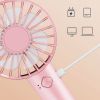 Portable USB Chargeable Mini Fan Handheld Fans with Base Summer Outdoor 3 Speed Adjustable Air Cooling Fan with Phone Holder
