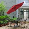 9 FT Outdoor Market Patio Table Umbrella Push Button Tilt Crank Lift