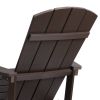 Folding Adirondack Chair Outdoor Wooden Accent Furniture Fire Pit Lounge Chairs for Yard