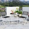 3 Pieces Patio Folding Bistro Set for Balcony or Outdoor Space
