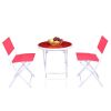 3 Pieces Patio Folding Bistro Set for Balcony or Outdoor Space