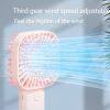 Mini handheld folding small fan big wind student office white collar indoor outdoor portable USB charging electric fan long life