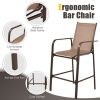 3 Pieces Outdoor Patio Bar Table Stool Set