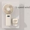 USB Handheld Mini Fan Portable Fans 5 Speed USB Rechargeable Fan Mini Silent Five Speed Adjustable Outdoor Travel Small Fan